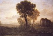 Claude Lorrain Landscape with Jacob,Rachel and Leah at the Well oil painting on canvas